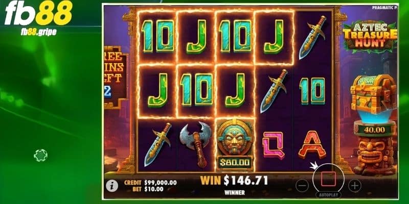 Mỗi biểu tượng trong Treasure Hunt mang một giá trị trả thưởng khác nhau